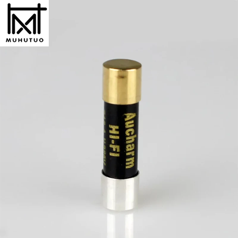 1PCS Original Aucharm HI-FI Single Crystal Silver Nano Fuse 5x20mm 250V Black HIFI Fever Circuit Breaker
