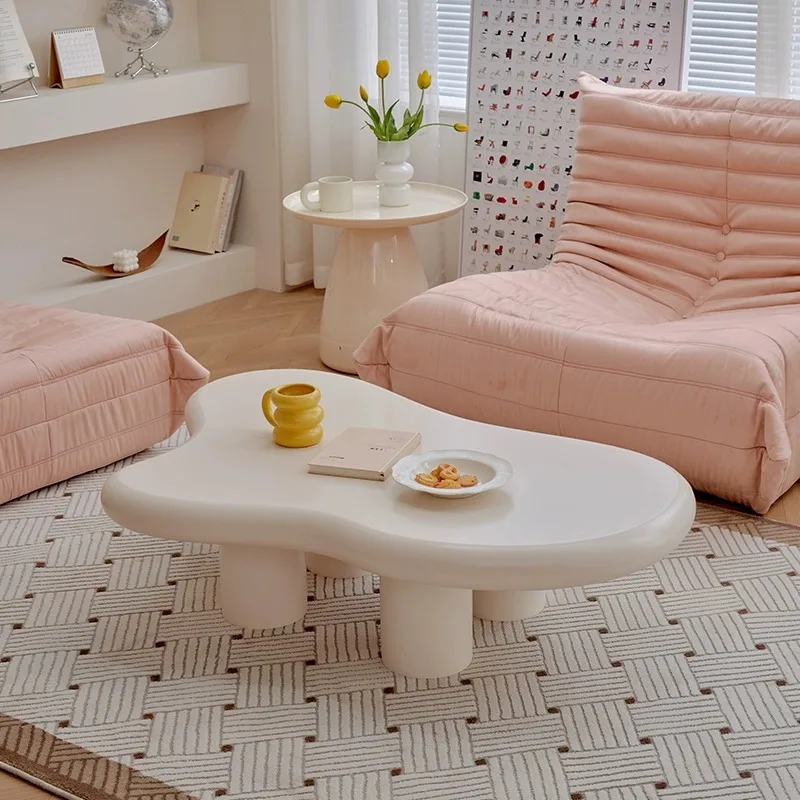 Cream Style Design Special-Shaped Tea Table Cloud Tea Table Home Living Room Modern Minimalist Internet Sensation Tea Table