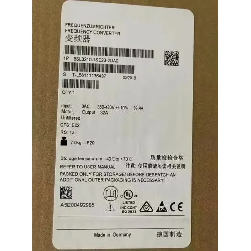 

Brand new High-quality 6SL3210-1SE23-2UA0 6SL3210-1SE21-8AA0 6SL3210-1PE23-8AL0 6SL3210-5BE27-5CV0 Fast delivery
