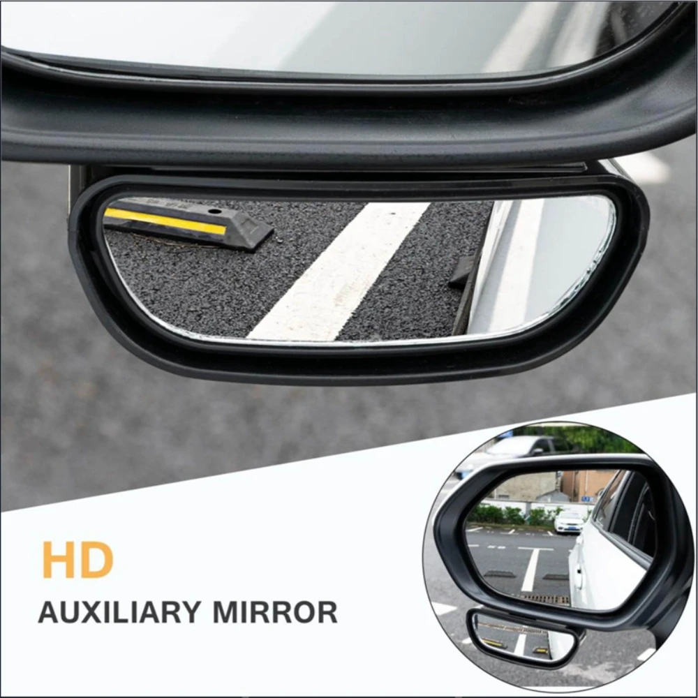 360 Degree Adjustable Wide Angle Side Rear Mirror Blind Spot Convex Mirrors for Car Reverse Parking Auxiliary Rear View Mirror 