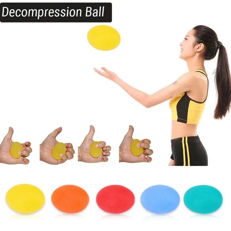 

2 Types Silicone Massage Hand Grip Ball Rehabilitation Training Hand Muscle Strength Relieve Tension Finger Relaxation Tools New