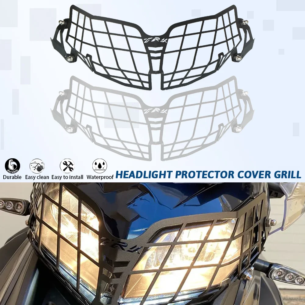 

2022 2023 TRK502 Motorcycle Headlight Head Light Guard Protector Cover Grille For Bennlli TRK 502 TRK502X 2018 2019 2020 2021