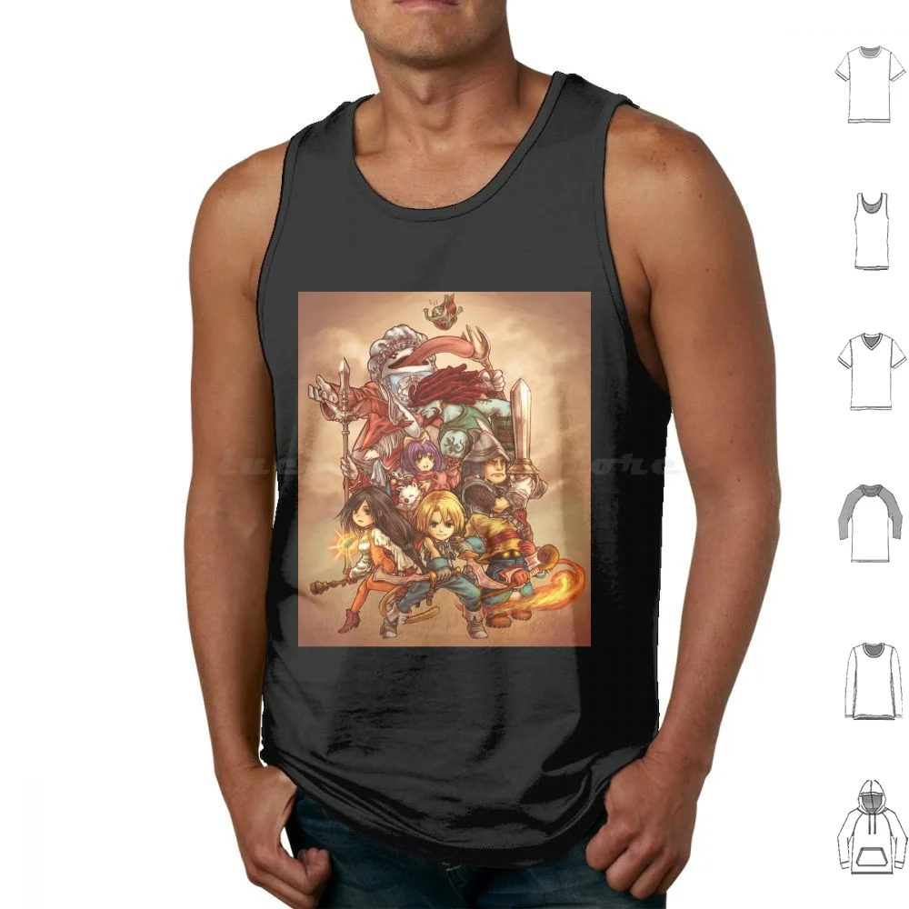Fantasy Squad Tank Tops Print Cotton Vivi Zidane Tribal Black Mage Adelbert Setiner Ff9 Kuja Mage Wizard Garnet Til Ffix