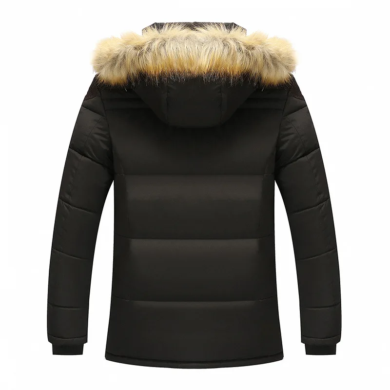 Smile Optics Parkas coupe-vent pour hommes, vestes longues d'hiver pour hommes, fourrure en peluche à capuche, vêtements d'extérieur chauds, manteau respirant