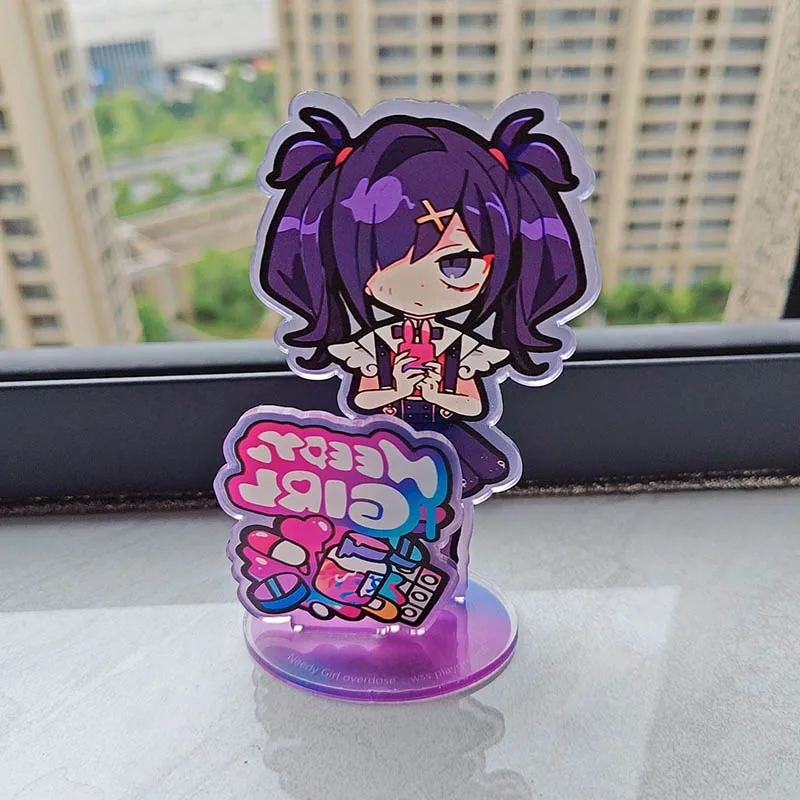 게임 NEEDY GIRL OVERDOSE 레인 아메 칸게 코스프레 피규어 스탠드 귀여운 아크릴 스탠딩 플레이트 장식 소품