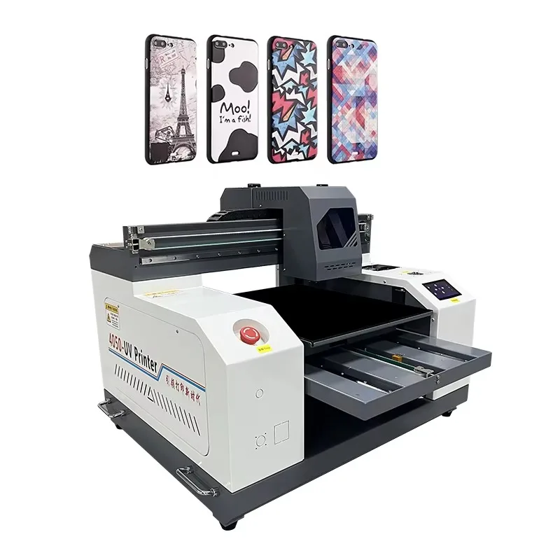 Customized 4050 UV Flatbed Printer 2025 Hot Product Multifunctional Inkjet White Inkjet Printers XP600 Head Leather Flex All-In-