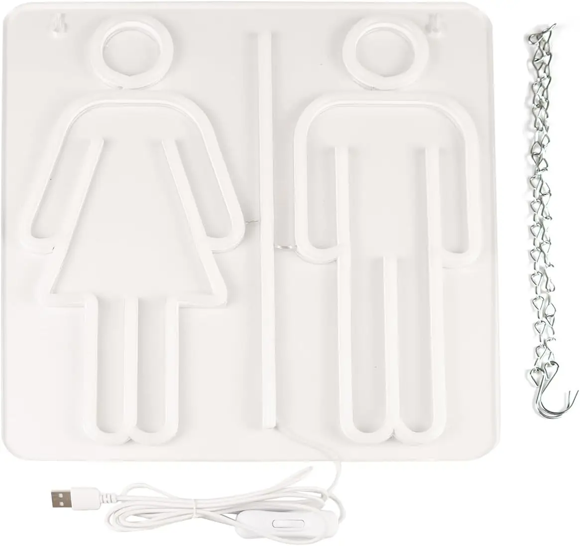 المراحيض علامات النيون الأبيض مصباح ليد يصل علامة جدار ديكور لعلامات الأعمال Led مناسبة للحمام مرحاض عيد الميلاد عيد ميلاد P