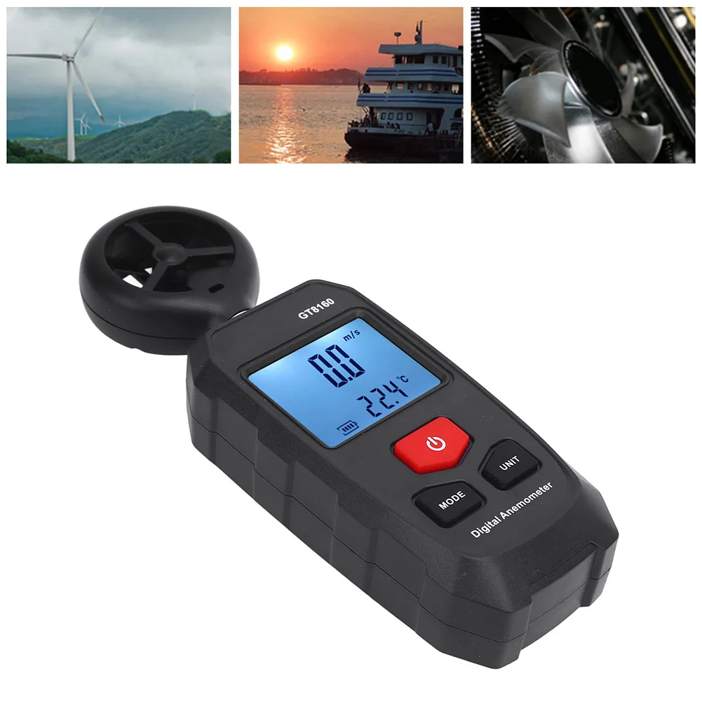 GT8160 Portable Anemometer for Assessing Local Weather Conditions on Outdoor Activities Sailing Flying Kite Boating