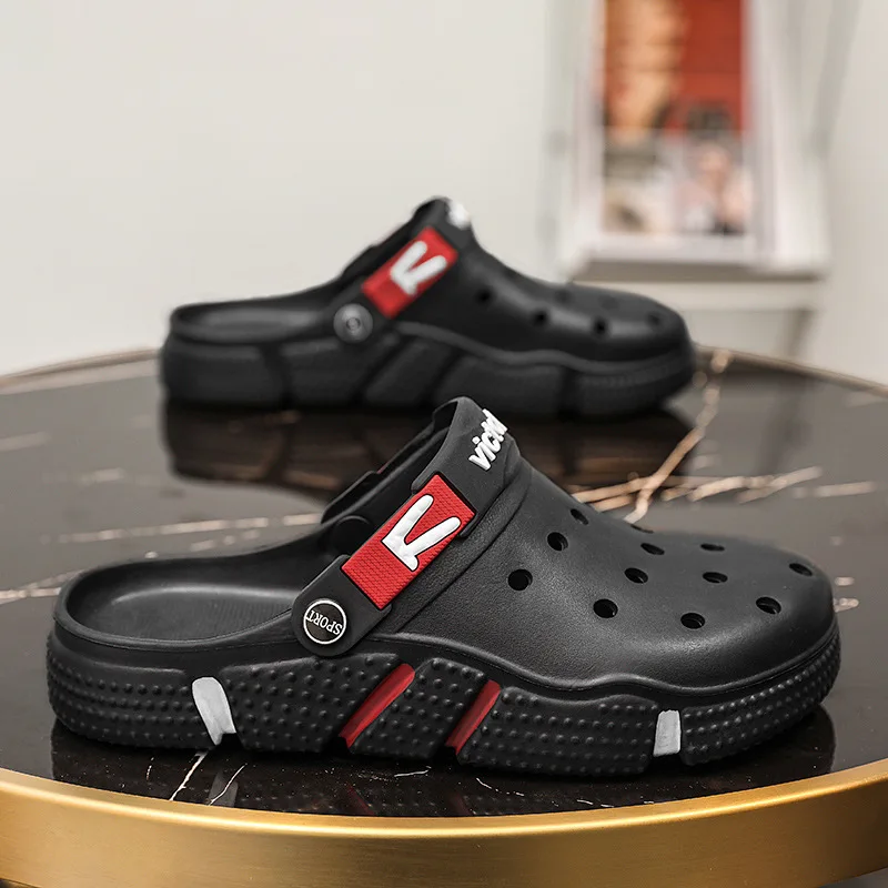 Loch Schuhe Herren Gartens chuhe weiche Sohle hohl Design rutsch feste lässige Sandalen Herren trend ige Sommer neue große Strands chuhe