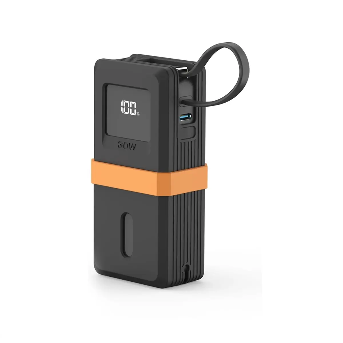 T342C Tools- Silicone Case for Nano Power Bank 10000mAh PD 30W Portable Power Bank Drop-Proof Protective Case Black
