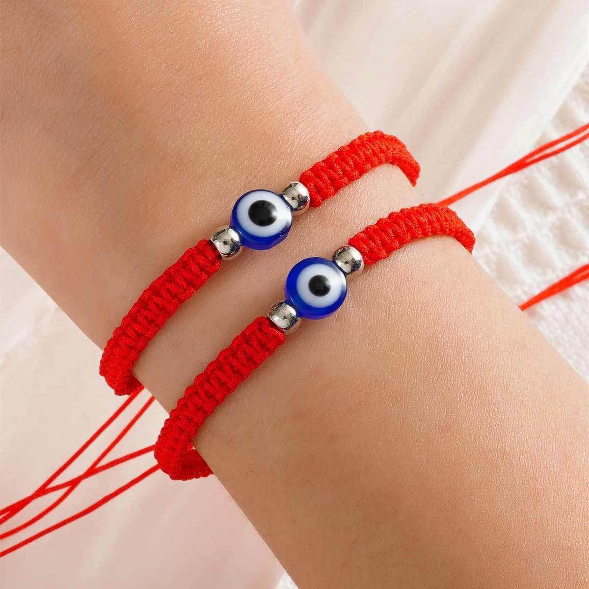 bracelet noir femme Lucky Black Red Lucky Handmade Bracelets for Women Men Adjustable Braided Rope Knots Bracelets Fashion Coupl