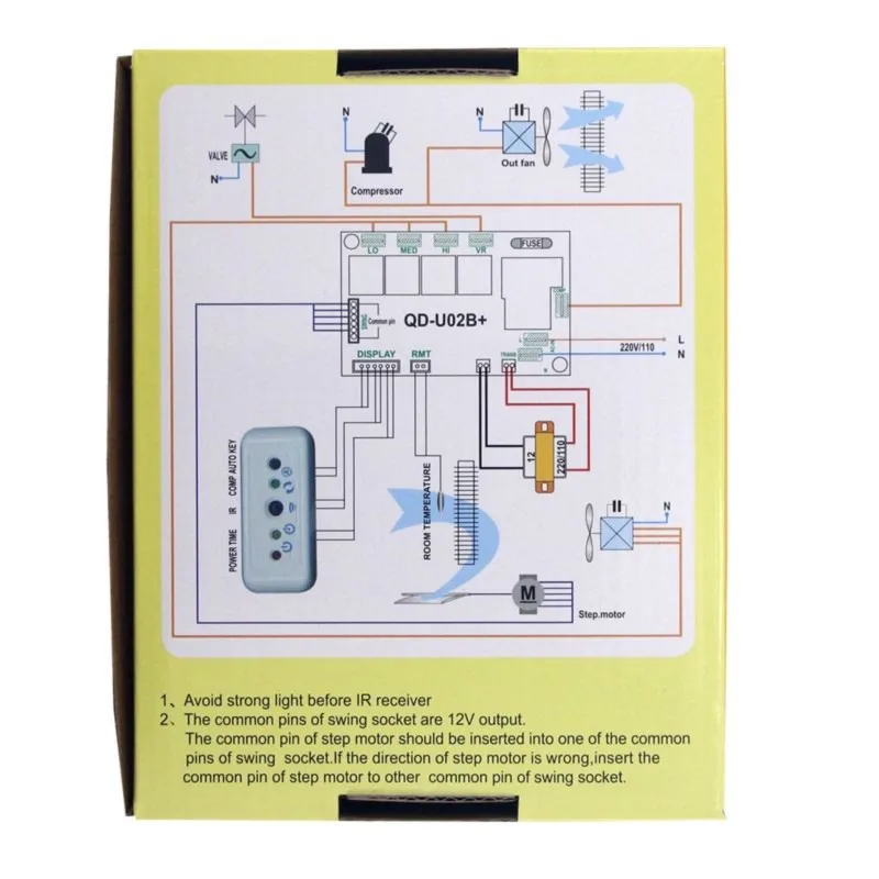 Super Sale QD-U02B+ Air Conditioner Control Board Universal AC PCB Control Board System Only for Wall-Mounted Air Conditioners
