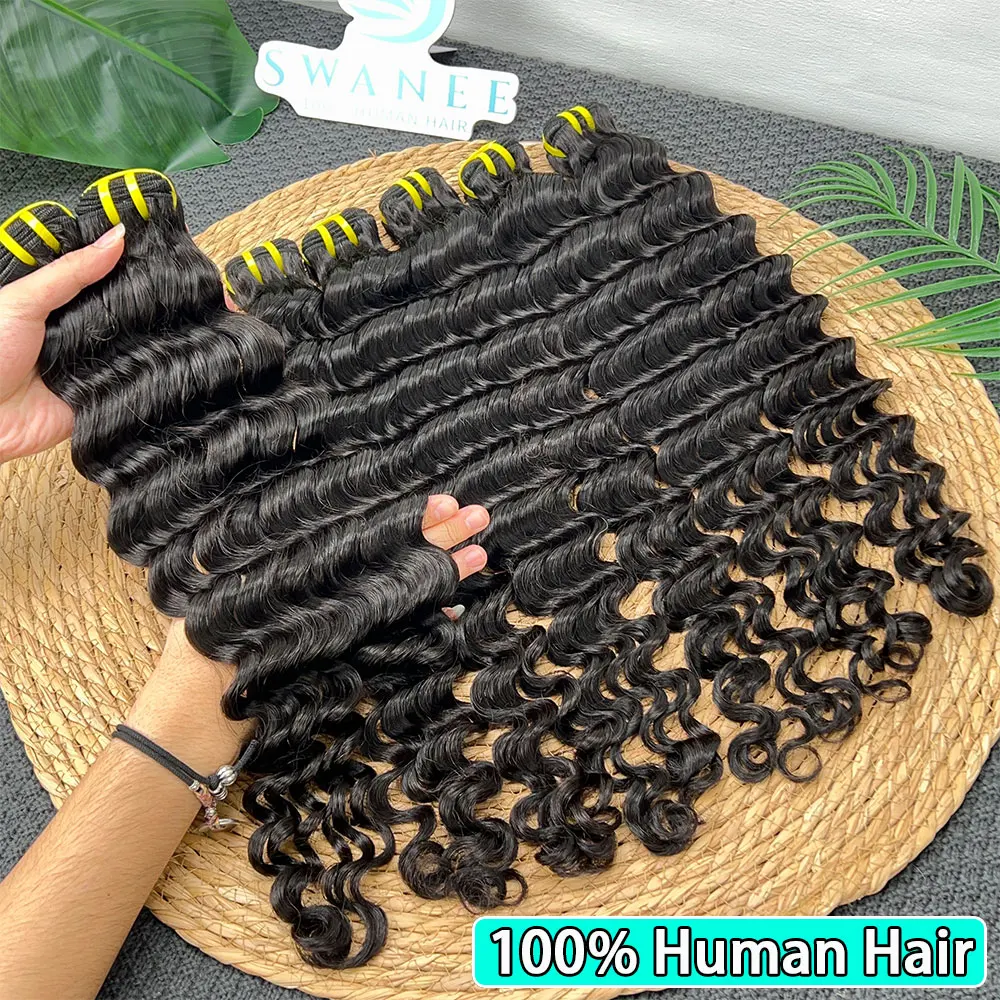 

28 30 Inch Loose Deep Wave 3 4 Bundles Raw Virgin Unprocessed 100% Human Hair Loose Wave Human Hair Bundles Extensions