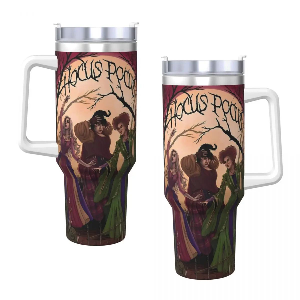

Sanderson Sisters H-hocues P-pocues Хэллоуин Термальная кружка Изолированные горячие напитки Автомобильные кружки Путешествия на заказ DIY Бутылка для воды