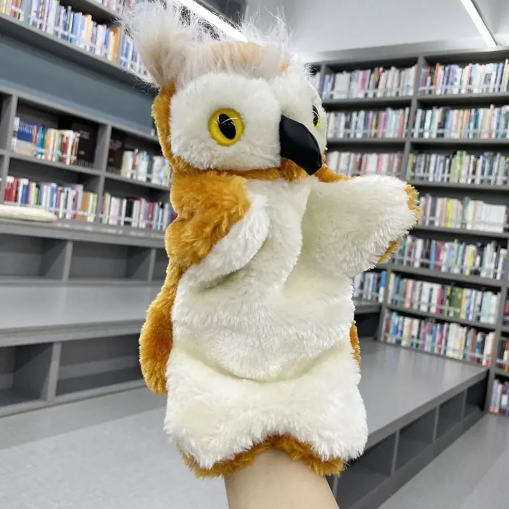 

Creative Plush Owl Hand Puppets Soft Brown Stuffed Animals Toy Interactive Finger Puppets Kids