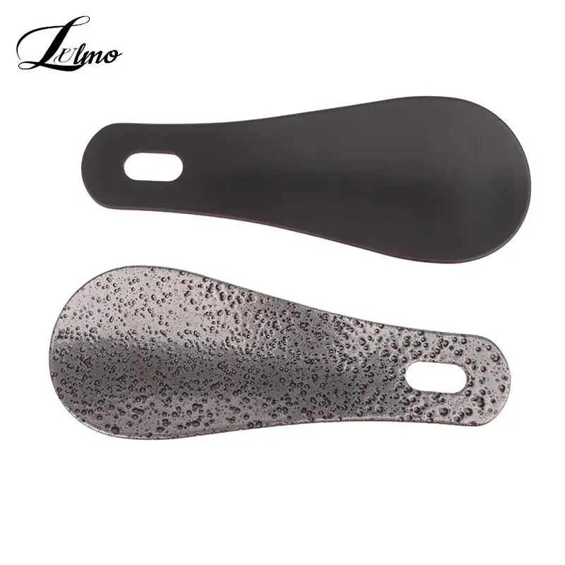 

10cm Flexible Sturdy Slip Shoe Horns Professional Black Stainless Steel Shoe Horn Spoon Shape Shoehorn Shoe Lifter