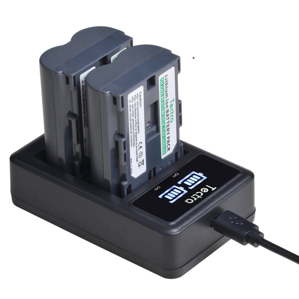 

1800mAh BP-511 BP-511A Battery + LED Dual Charger for Canon EOS 5D 10D 20D 20Da 30D 40D 50D 300D D30 D60