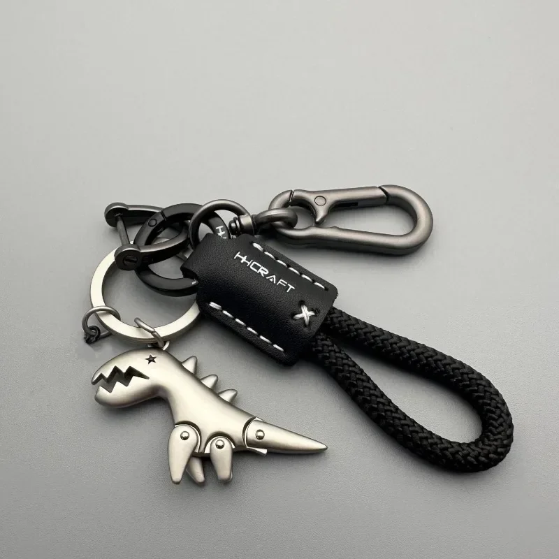

Keychain Motorcycle Car Leather Woven Rope Metal Key Fob Handbag Pendant Exquisite Decorative Accessory Stylish Small Gift