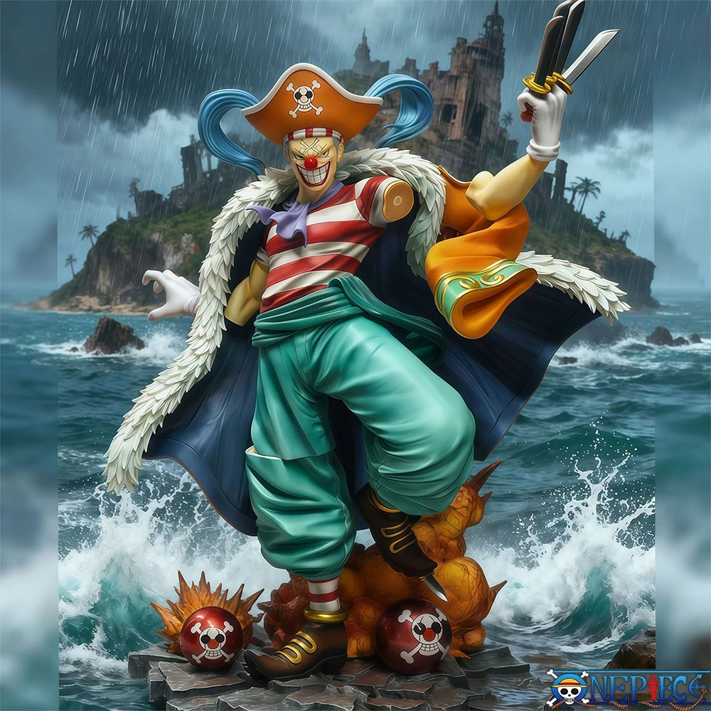 

24 см цельная аниме-фигурка багги, экшн-фигурки, коллекция ПВХ, статуя, модель, орнамент, игрушки, подарки на день рождения, Рождество, мальчик