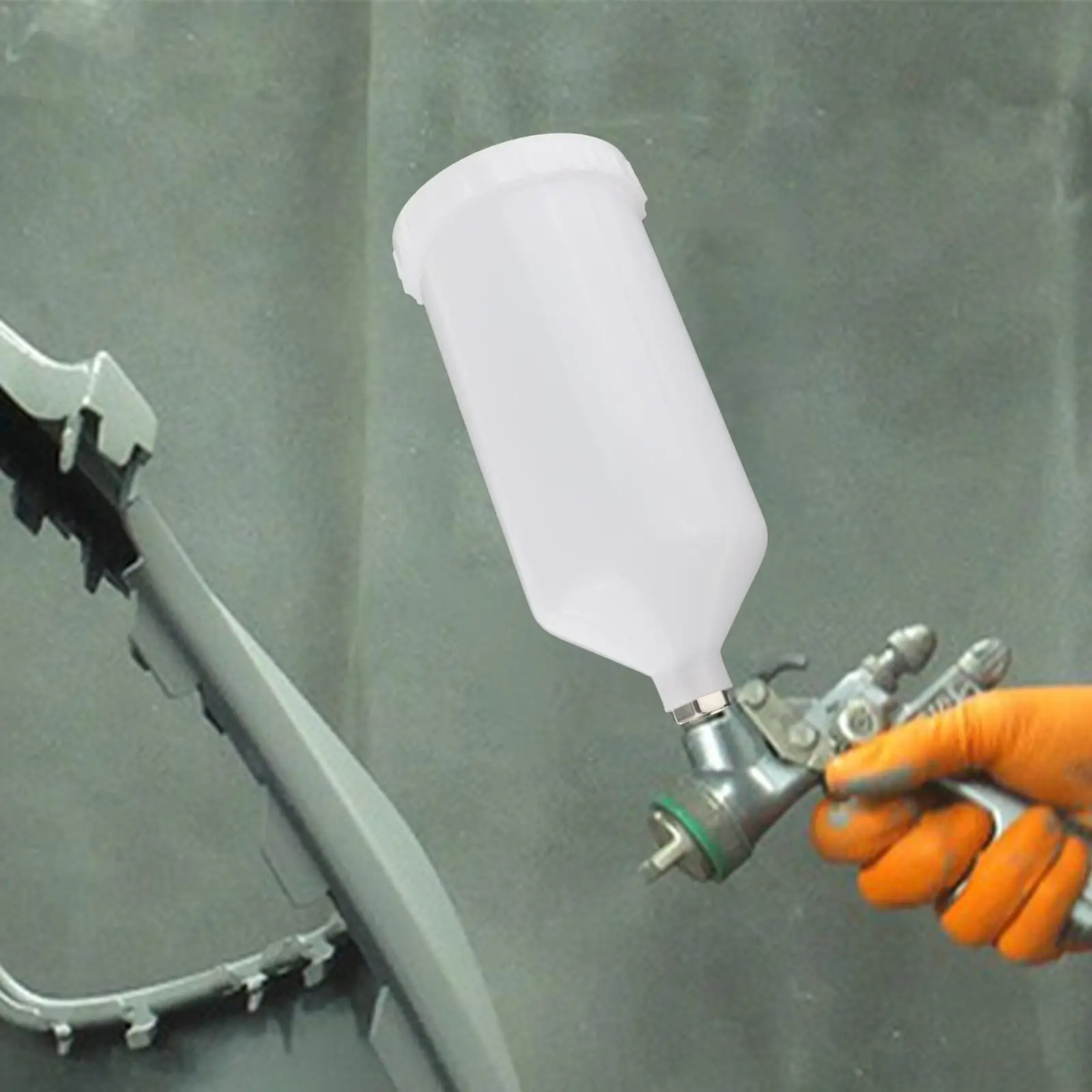 

Paint Sprayer Cup, White Thread Connection Paint Spray Attachment, Paint Container, Replacement, 1000ml Paint Cup, feed