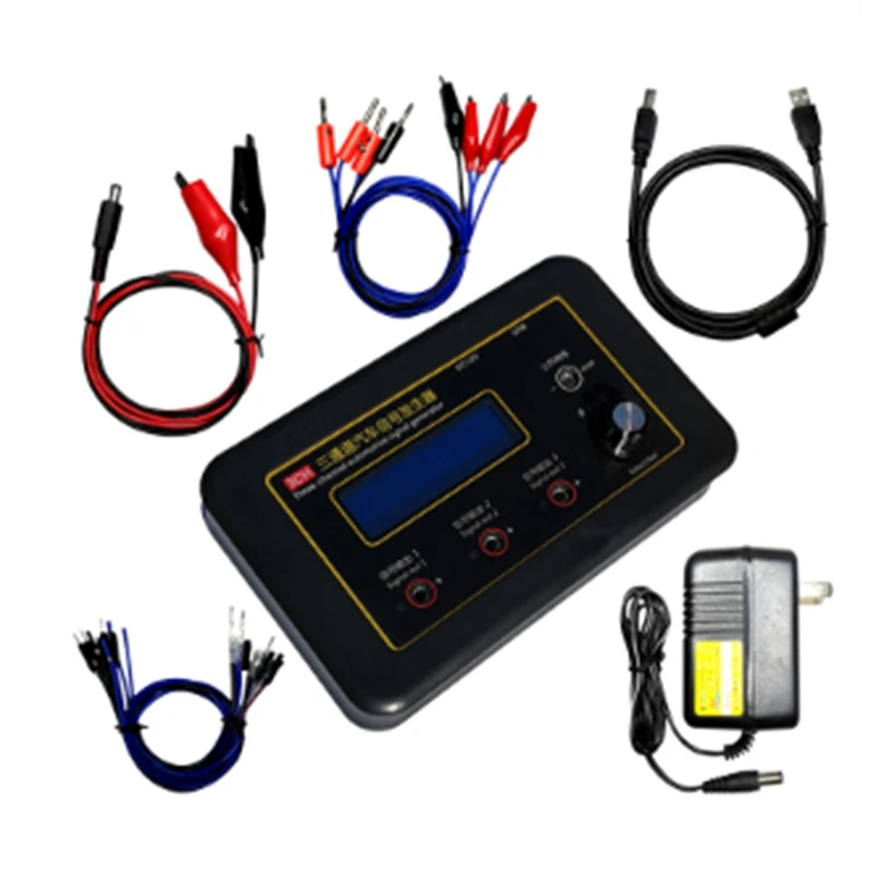 

for AM-3CH Three Channel Automobile Signal Generator Crankshaft Camshaft Sensor Simulator Car ECU Computers Tester US Plug
