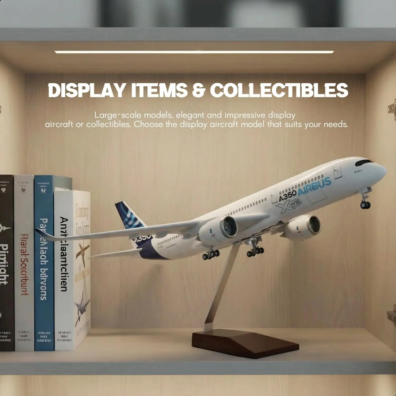

Model Airplane Diecast 47CM Scale Aircraft Children Toys A350 Prototype Airline Plane Model Adults Fun Collectible Miniatures