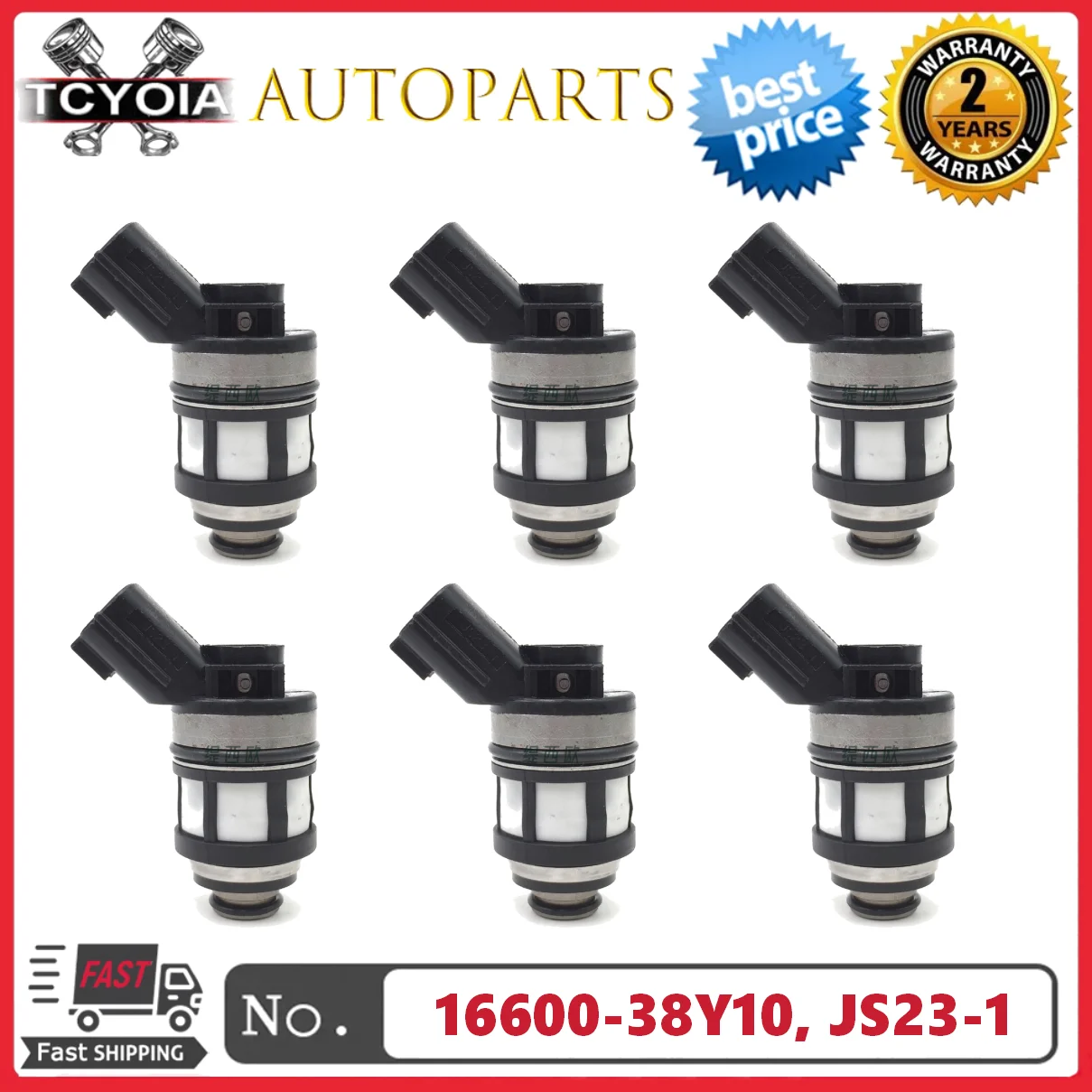 

6pcs/lot 16600-38Y10 JS23-1 Fuel Injectors For Nissan Quest Pathfinder Frontier Xterra 1996-2004 3.0L 3.3L V6