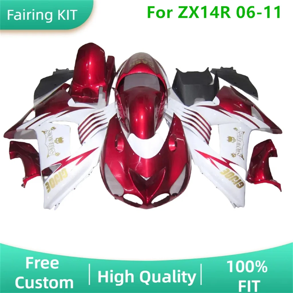 Fit for Kawasaki ZX 14R 2006-2008 2009 2010 2011 ZX14R 06 07 08 09 10 11 ZX-14R High Quality ABS Plastic Fairing Kit Customize