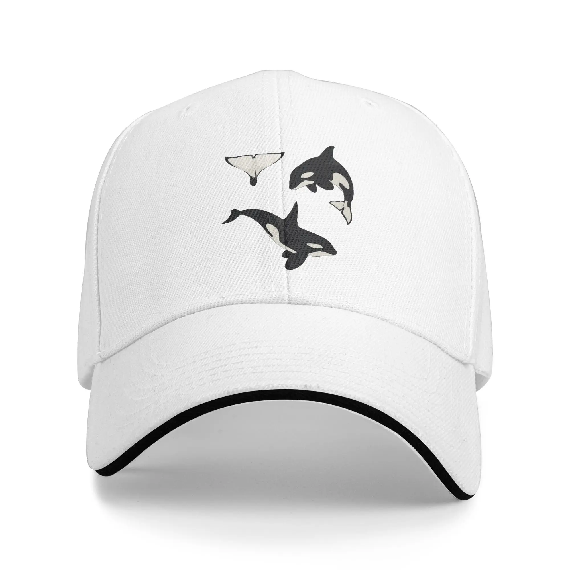 

Orca Whale Sticker Cap Fashion Casual Baseball Caps Adjustable Hat Hip Hop Summer Unisex Baseball Hats Customizable
