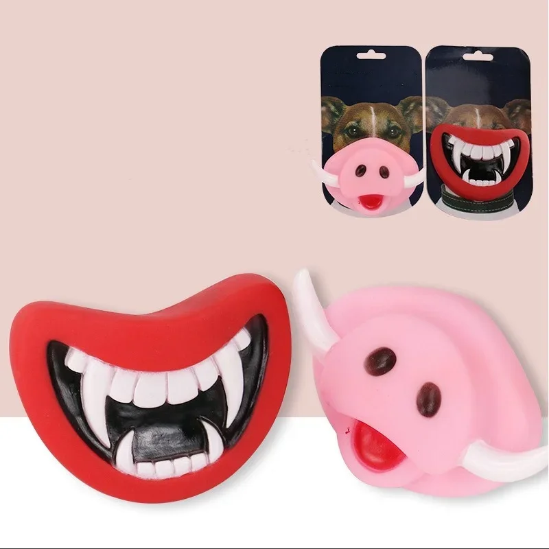 Dog Toys Molar Durable Safe Funny Squeak Dog Toys Devil\'s Lip Sound Dog Playing Chewing Puppy Make Your Dog Chewing Happy