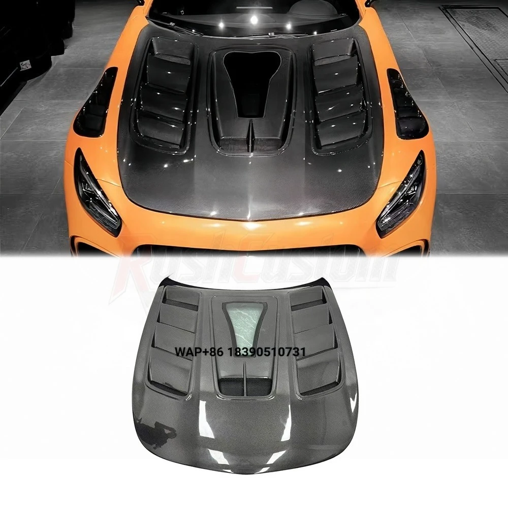 For  GT GTS GTC GTR MSY Style Carbon Fiber Hood Vented Design Improved Airflow Engine Cover Performance Upgrade