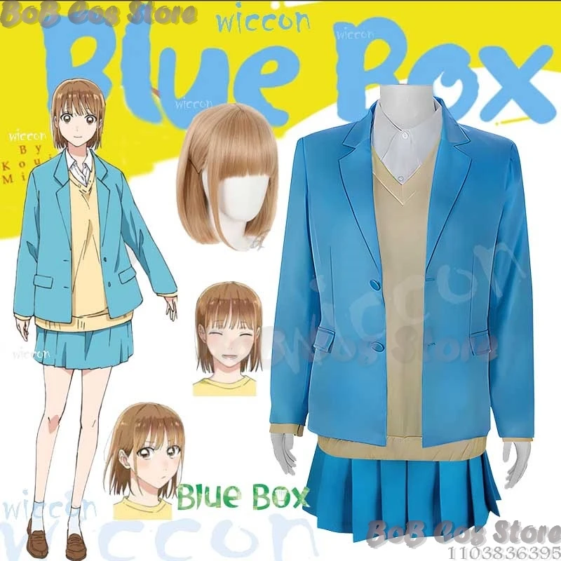 Chinatsu Kano Anime Cosplay Blue Box Cosplay Kostuum Pruik Prop Meisje Halloween Party Eimei Senior High JK Schooluniform Vrouwen Set