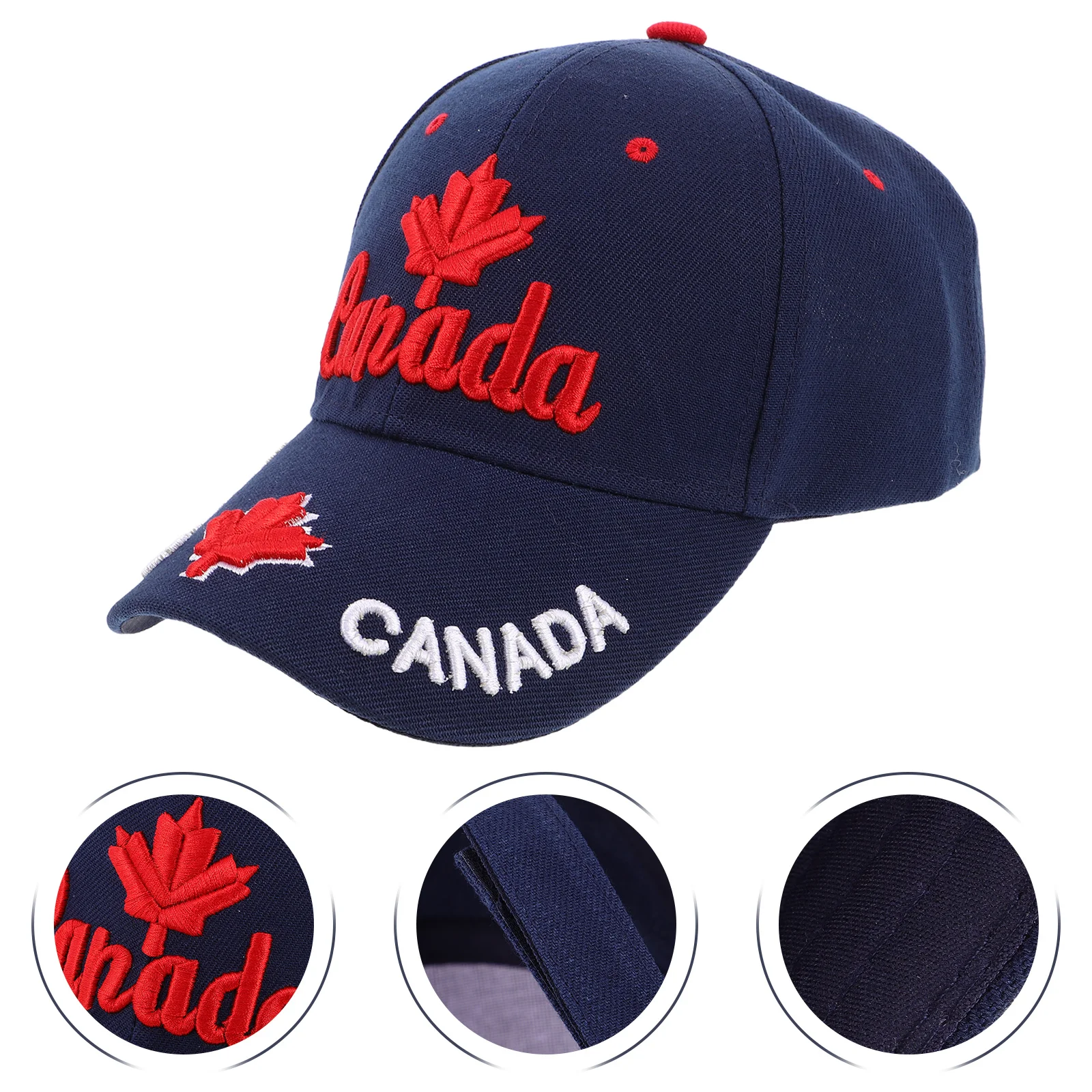 

Embroidered Canada Flag Baseball Cap Maple Leaf Hat Men Women Adjustable Patriotic Sports Sun Cap Outdoor Activities