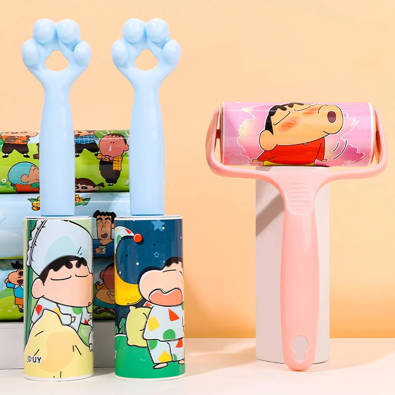 Kawaii Crayon Shin-Chan Anime Cartoon Tear-Off Rolling Paper Lint Remover Clothes Roller Brush Lint Sticker