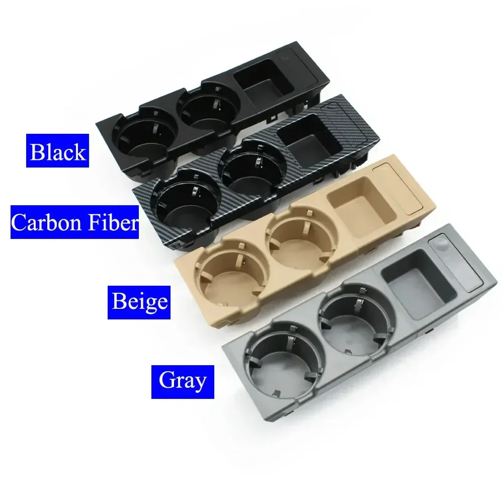 For BMW 3 Series E46 Center Console Drink Cup Holder Cover Black Beige Centre Storage Box Insert Cover Replacement 51168217953