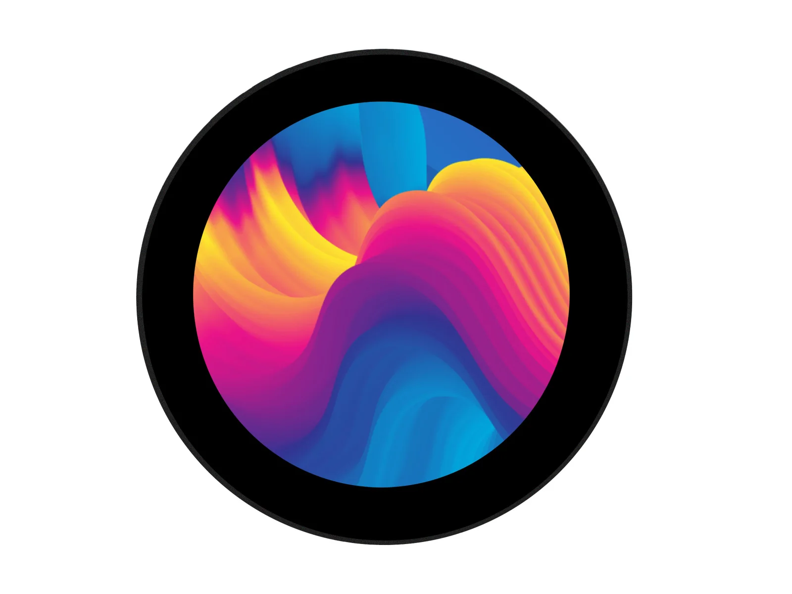 3.4inch DSI LCD (C),DSI Round Touch Display, 800 × 800, IPS, 10-Point Touch,Supports Pi 5/4B/3B+/3A+, CM3/3+/4