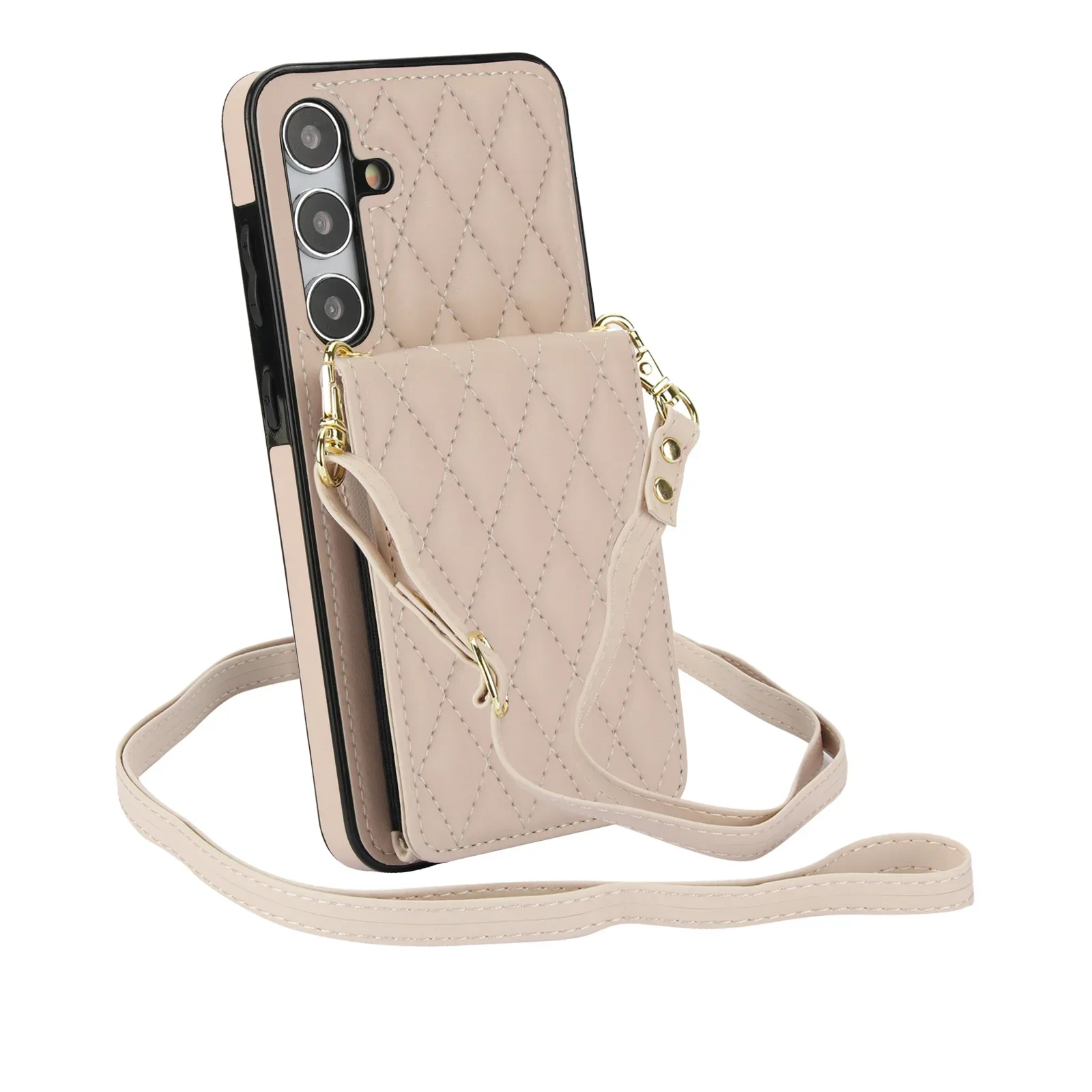 

Phone Case For Crossbody Cards Solt Wallet Vertical Bag Leather Case Samsung Galaxy S24 Ultra S23 Plus S22 S21 A55 A15 A54 A14