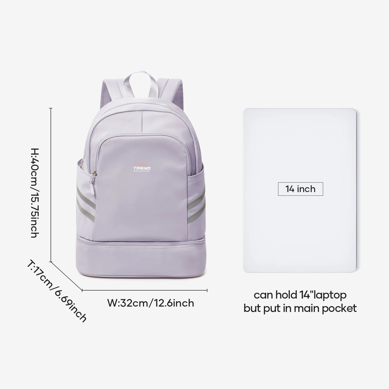 Women Beach Bag, Sports and Fitness Bag, Backpack Gym Bag with Shoes Compartment Swim Dry wet Water-Resistant Bag for Women Men view 5