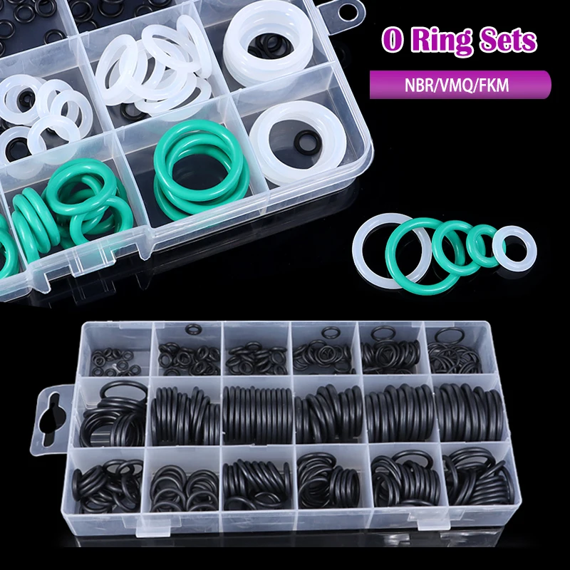 Boxed O Ring NBR FKM VMQ Seal Washer Plumbing Gasket CS 1/1.5/2.0/2.62/3.1/4.0 Nitrile Butadiene Rubber Spacer Oring Kit