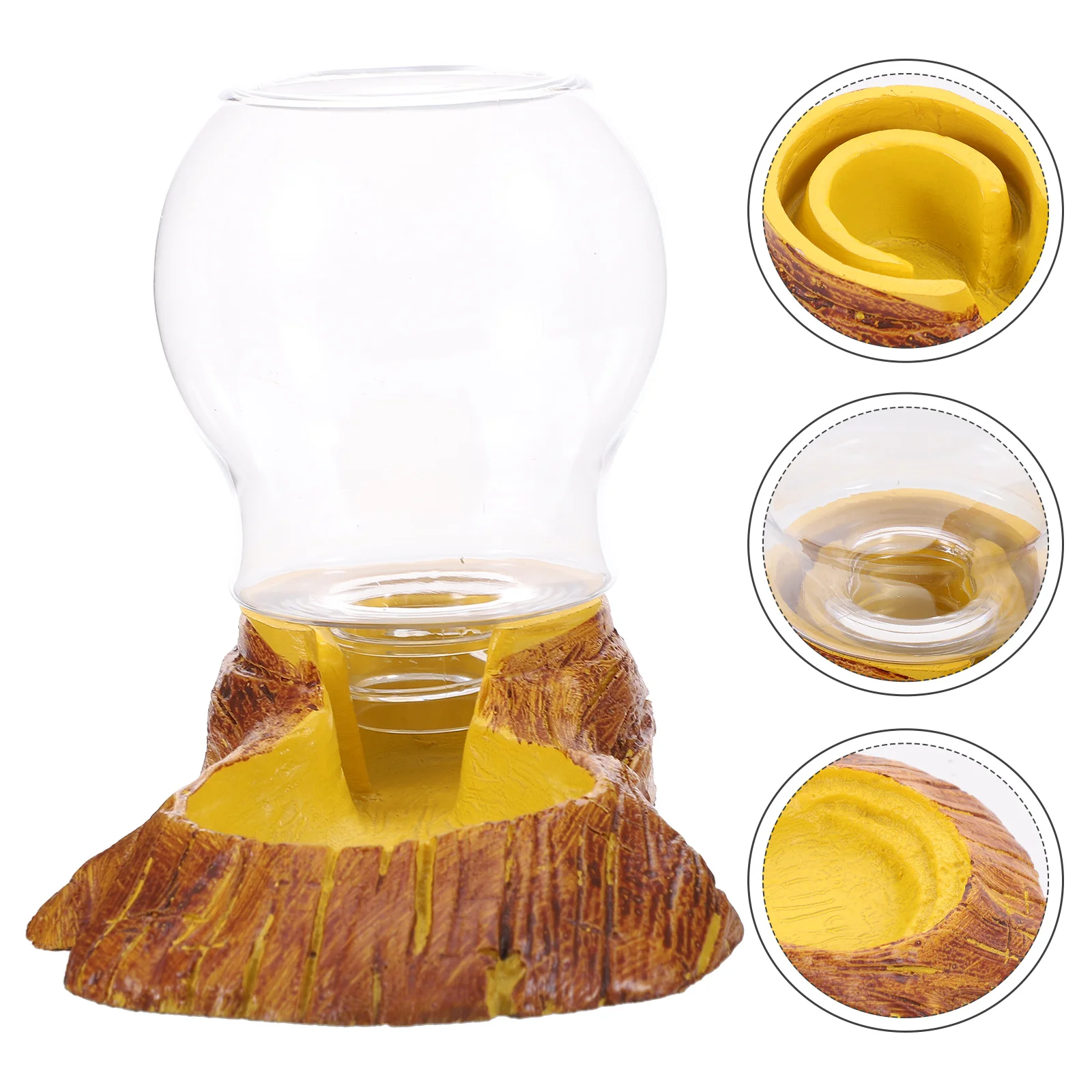 

Automatic Drinking Fountain Turtle Reptile Gecko Water Resin Crawler Waterer Fully