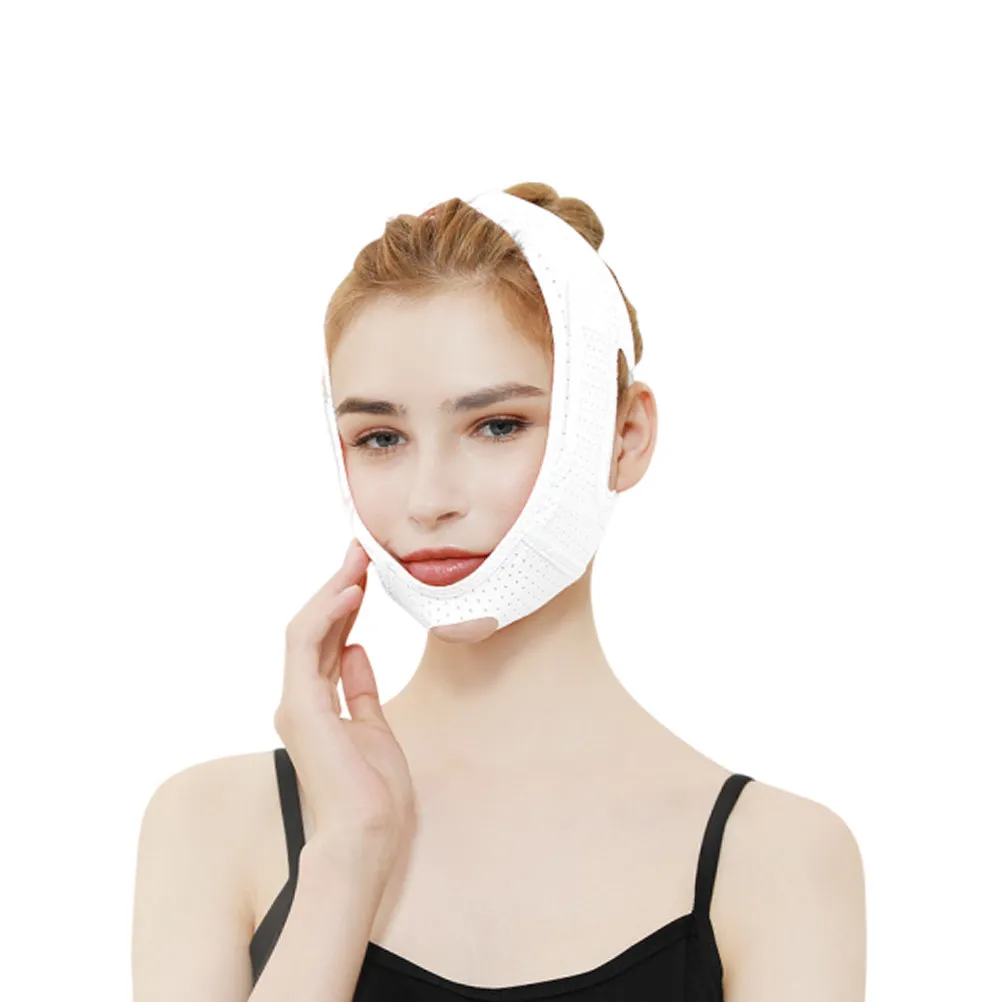 Face Lifting Mask Breathable White Masseter Muscle Chin Strap Support Slim Face Contour Comfort