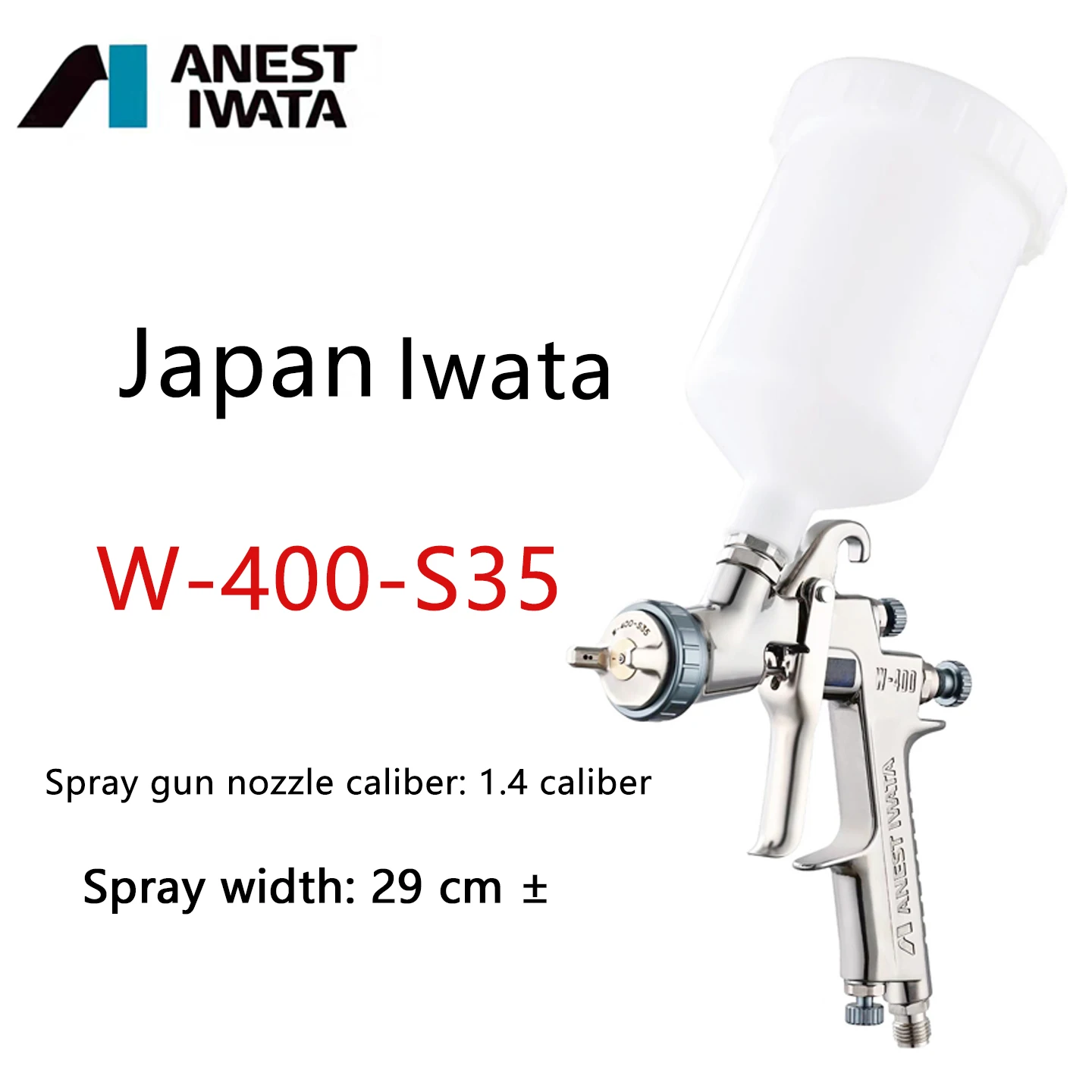 

Краскопульт ANEST IWATA W-400-S35 с верхней подачей, высокоточное распыление, для финишной покраски автомобилей, прозрачных покрытий, инструмент для покраски авто