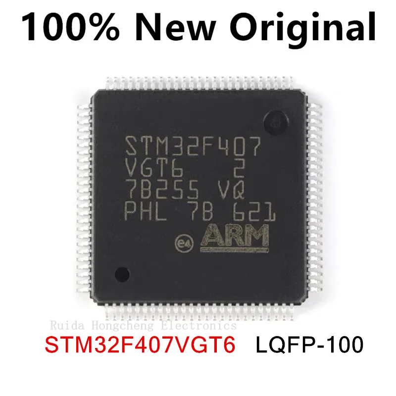 5-10PCS/Lot STM32F407VGT6  STM32F407  LQFP-100 New original ARM Cortex-M4 32-bit microcontroller MCU