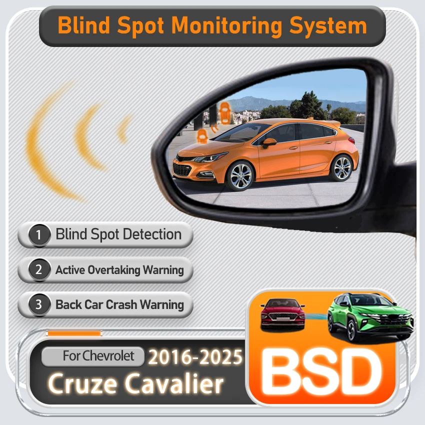 Sistema de detección de punto ciego para coche, Detector de Radar BSD BSA BSM de 24GHZ para Chevrolet Cruze 2019 2020 ~ 2025 Cavalier 2016 2017 2018 2019