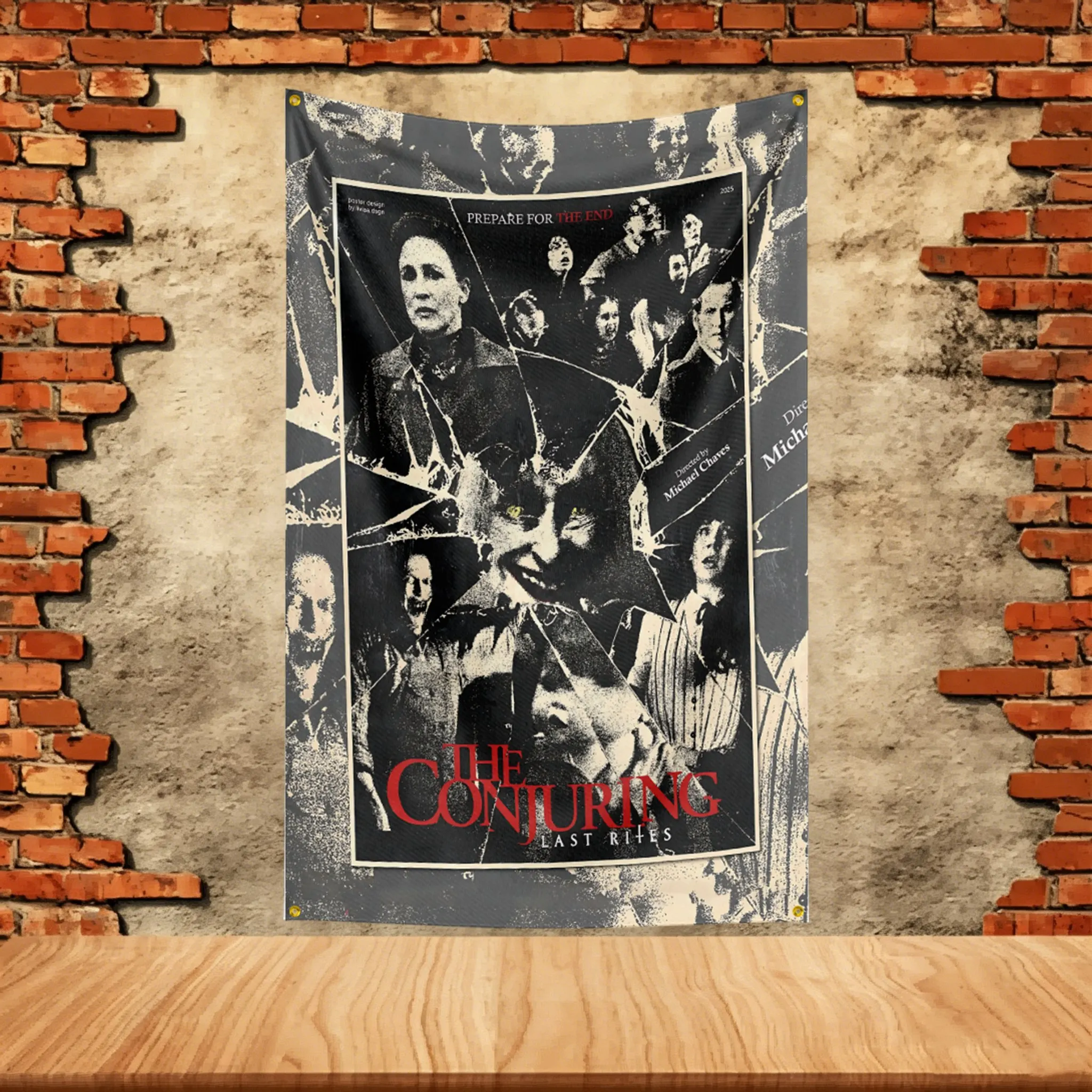 Horror Movies Flag  for The Conjuring Fans Banner Custom Image Halloween Garden Flag Scary Yard Wall Hanging Decor Tapestry