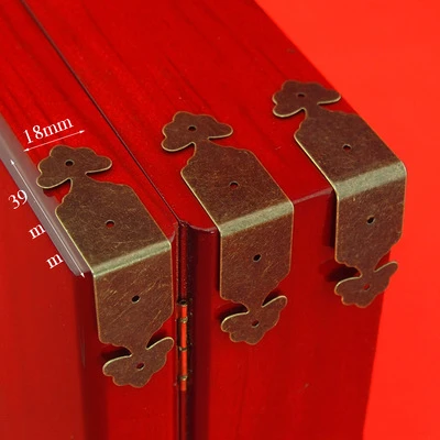 10Pcs Hot New Decorative Corner Bracket Furniture Wood Box Feet Furniture Corner Protector Decorative Corbel Furniture Fittings