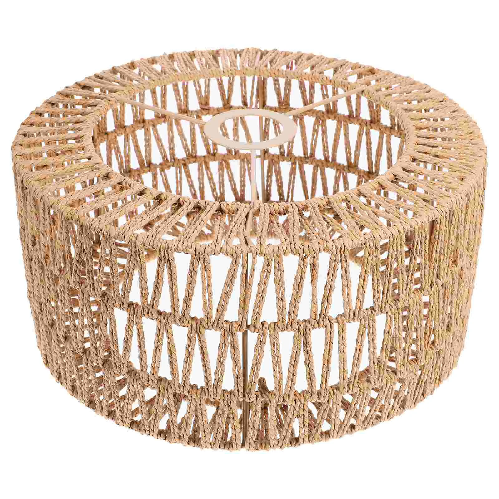 

Rattan Lamp Shade Cylinder Woven Lampshade Boho Lamp Shades Replacement Rustic Ceiling Light Covers Floor Lamps Pendant