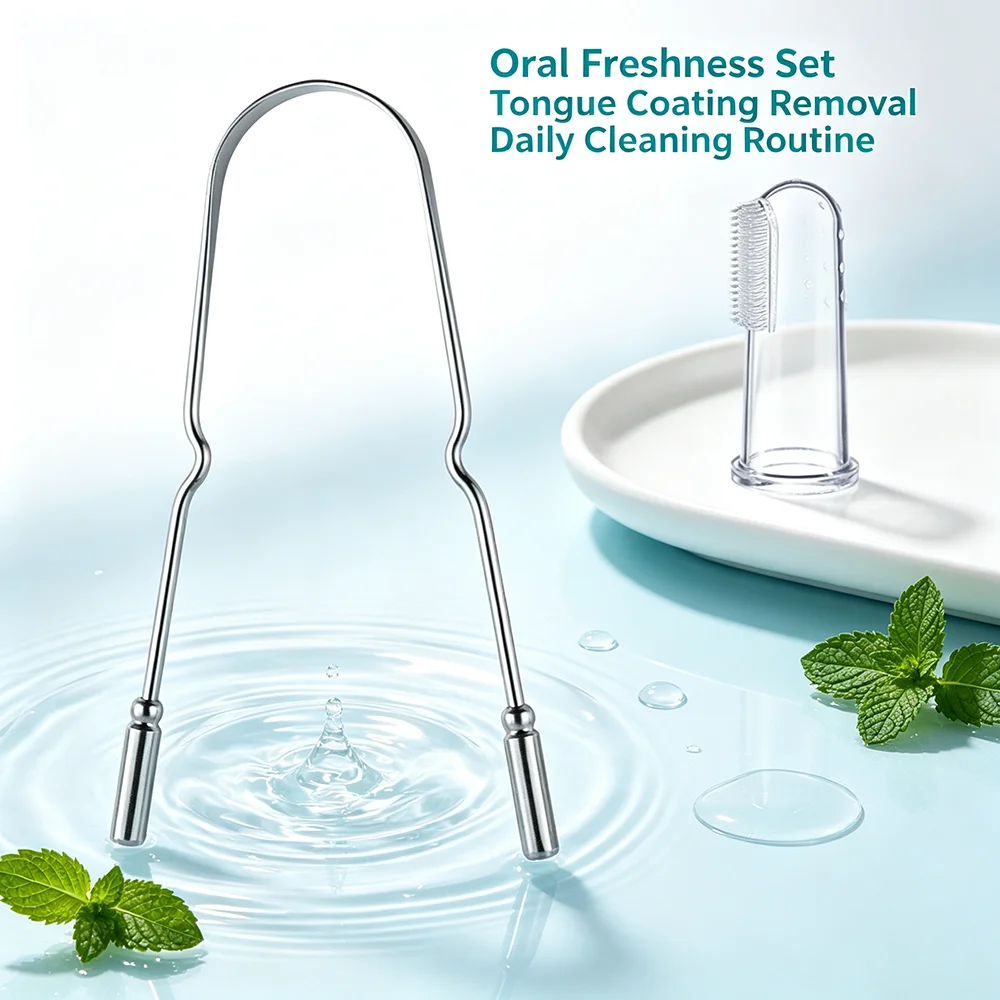 Stainless Steel Tongue Scraper, compact Tongue Cleaning Tool enables tongue sweeping for adults across different usage scenarios