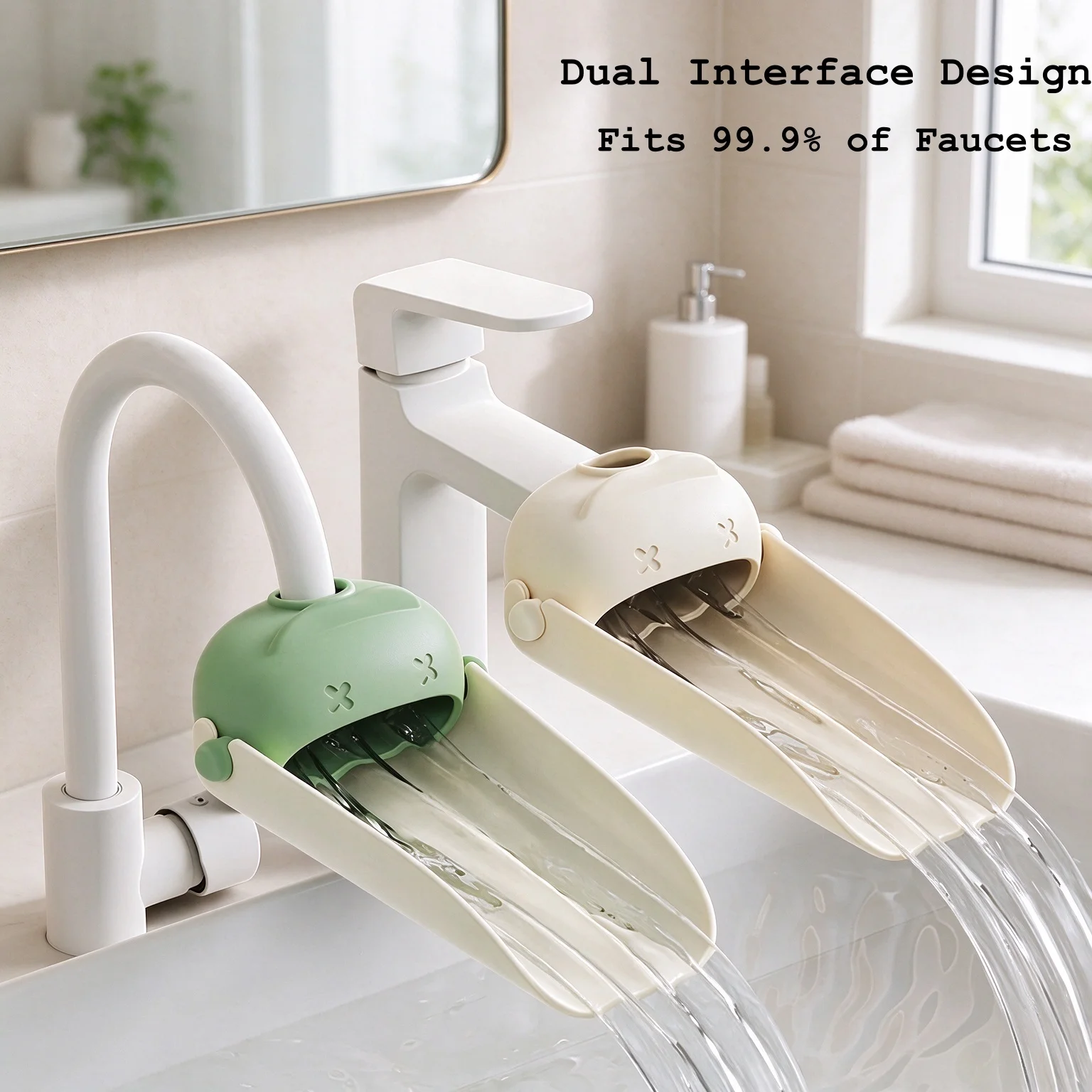 Detachable Faucet Extender Universal Tap Extension Soft Anti-Splash Water Flow Tool Free Install Bathroom Hand Wash Accessory