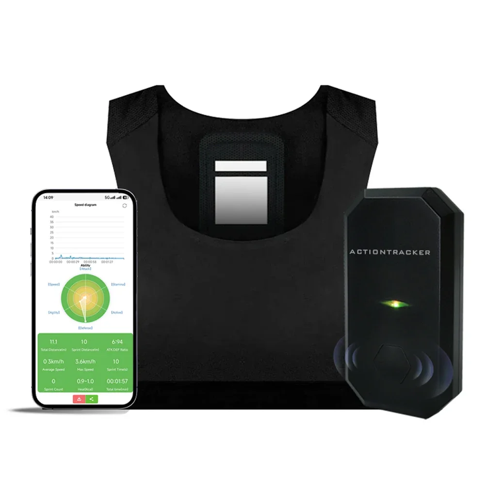 Football Activity Tracker & Performance Tank Top with Wearable Technology & APP Control for Enhanced Sports Performance-GPS+Vest